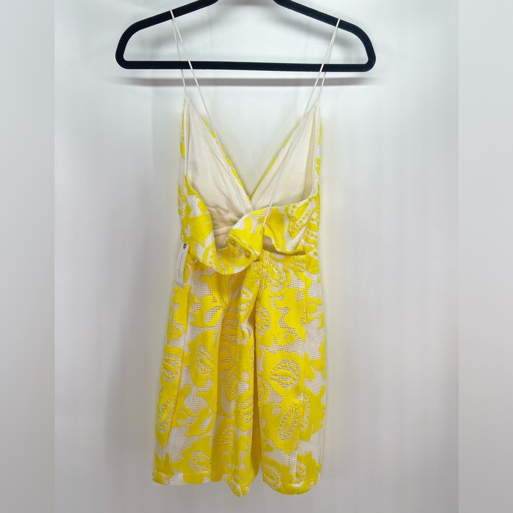 NWT Maeve by Anthropologie Yellow White Floral Embroidered Mini Slip Dress 6 Six - Picture 7 of 11